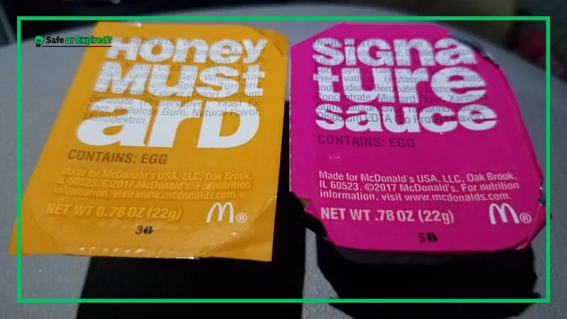 does McDonald's honey mustard sauce expire