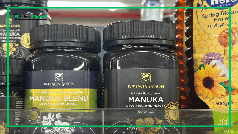 newzealand manuka honey on shelf storage